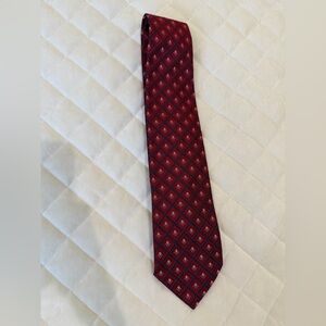 Ermenegildo Zegna Red Silk Floral Men's Tie